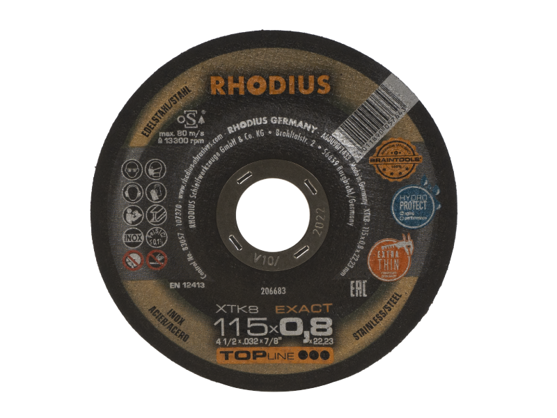 DISCO DE CORTE METALICO RODIUS 4.5 X 0.8 MM