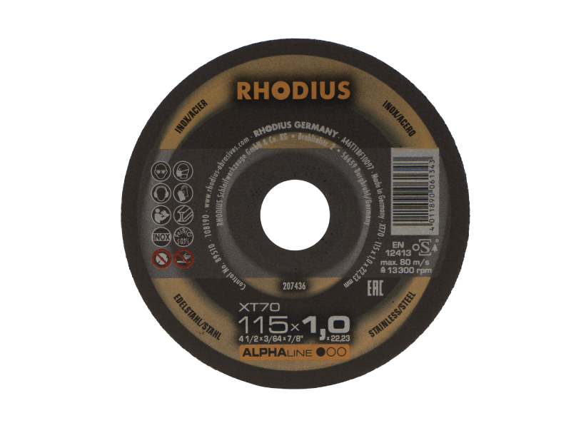 DISCO DE CORTE METALICO RODIUS 4.5 X 1 MM
